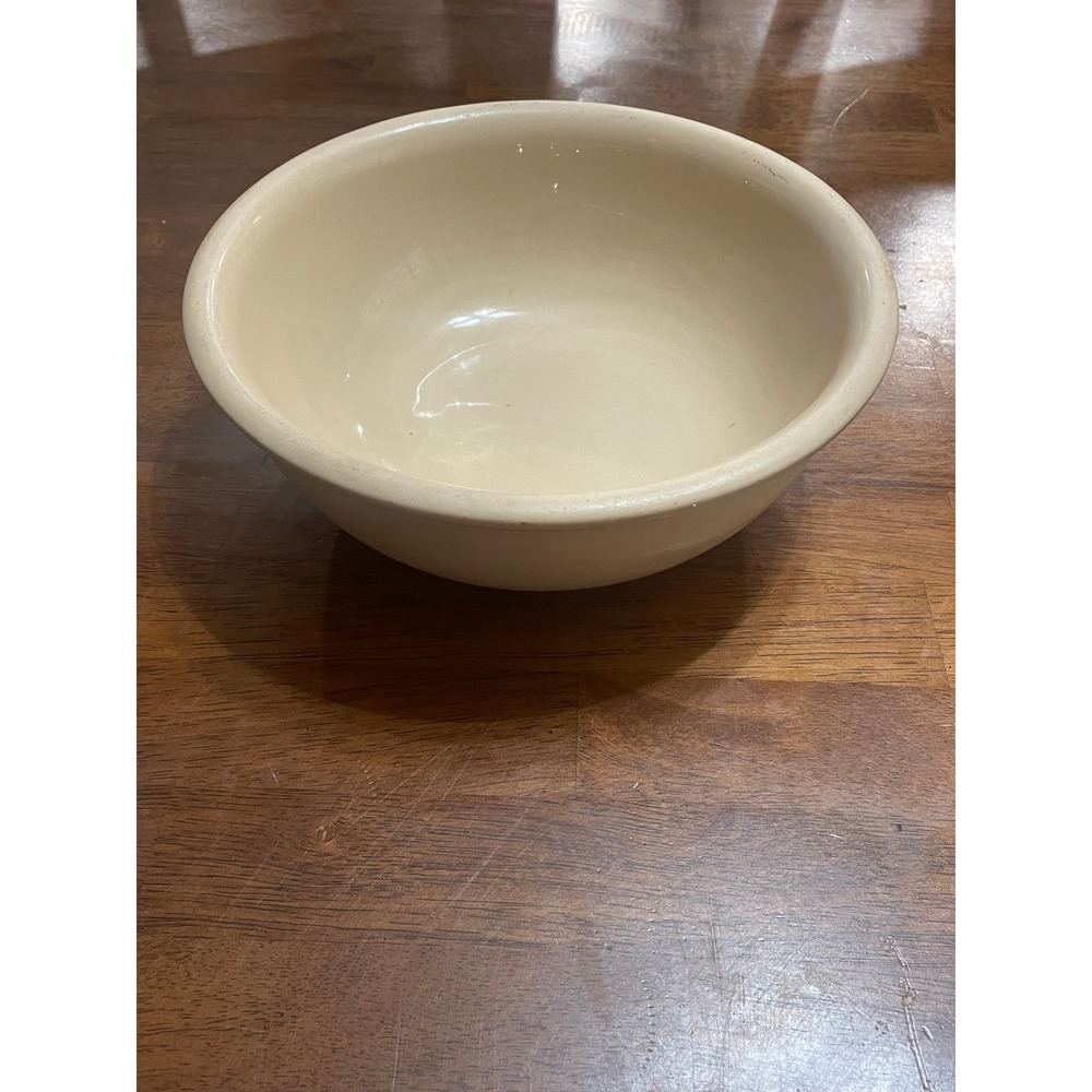 Vintage TEPCO USA China Ceramic Mixing Bowl Cream Off-White 9 Inch MCM Dinerware